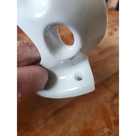 Vtg Floral White Ceramic Wall Mount Toothbrush & Cup Holder Cottage Country - Picture 12 of 15